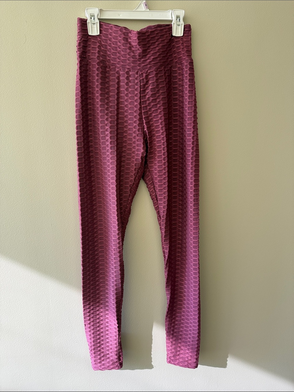 New Mix Plum Textured Active Leggings